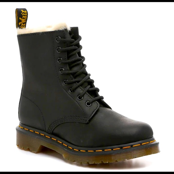 Dr. Martens Shoes - Dr.Martens Serena 8 Hole Womens Fur Lined Combat Boot Size 9